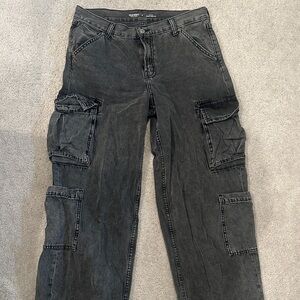 Black Cargo Jeans